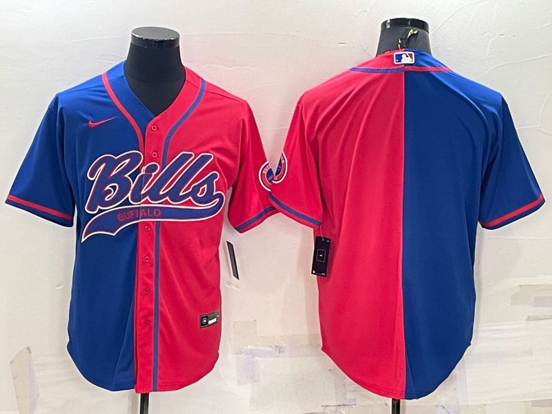 Men Buffalo Bills Blank Blue red 2022 Nike Co branded NFL Jerseys->buffalo bills->NFL Jersey